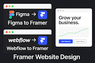 convert figma webflow designs to framer templates and landing pages
