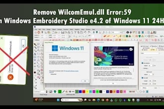 do install or fix wilcom emul dll error 59 window 11 24h2