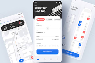 develop railway tracking app, flight booking app, hotel booking website, taxi