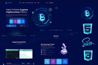 create crypto website, presale dex meme coin art website trading bot ico website