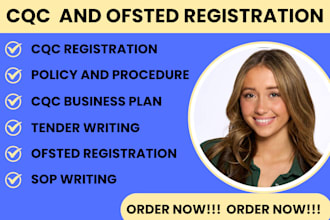 help with cqc, ofsted registration, policies and business plan, UK tender