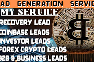 provide you a fresh, forex leads, coinbase leads, , binance lead, crypto leads