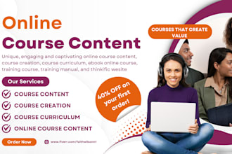 create online course content, course creation, ebook online course on thinkific