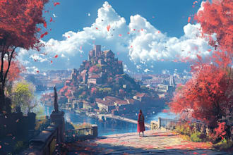 design realistic illustration of environment concept art, digital art