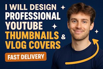design professional youtube thumbnails vlog covers