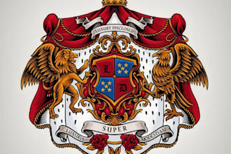 do luxury regal heraldic family crest coat of arms logo design