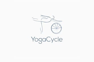 create spin yoga studio logo