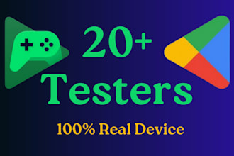 provide 12 to 20 real google play console store testers for android apps