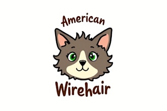 create awesome american wirehair logo within two day