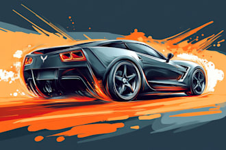 design a vector illustration of your car