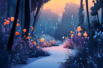 do a affordable environment art game background design illustration