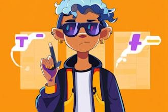 create anime or cartoon character in vector