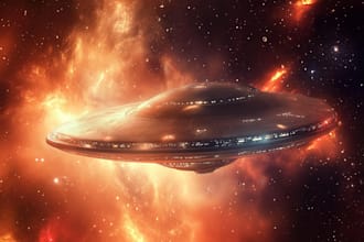 design a spaceship sci fi illustration