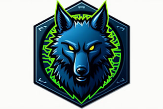 create amazing wolf head logo with express delivery