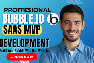 develop bubble io web app mvp saas platform or CRM with responsive UI