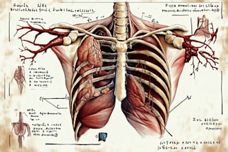 draw exercise, medical and anatomy illustrations