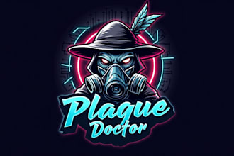 create unique plague doctor logo with express delivery