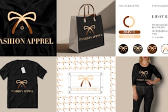 create minimalist logo and brand kit with brand style guides