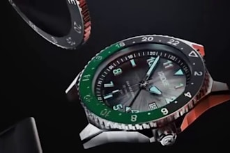 do 3d watch animation realistic 3dwatch render 3d watch model and exploded view