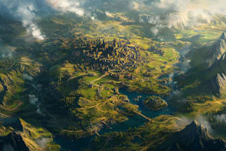 draw high quality fantasy or real world vector maps