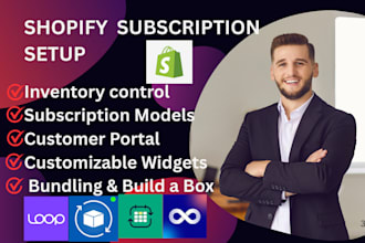 setup shopify subscrption  appstle seal subi recharge loop paywhiri joy eca bold