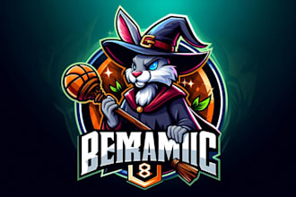 design awesome rabbit witch logo with unlimited revisions