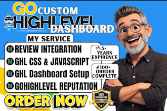 gohighlevel custom dashboard css javascript ghl reputation review integration