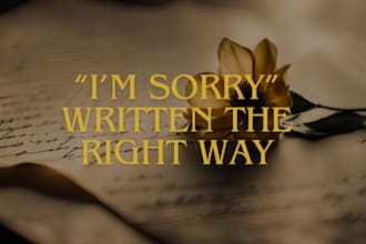 write a beautiful apology letter to express your regret with care