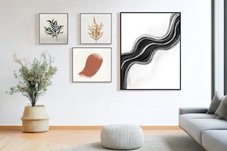 design minimalist boho abstract printable wall art