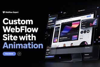 design and develop a custom webflow site with animation
