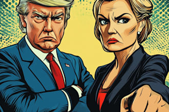 make political cartoon or editorial cartoon for you