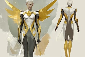 design superhero character design concept art for your comic