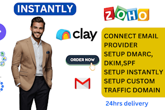 integrate clay com, instantly ai, hubspot, zapier, and zoho for cold email