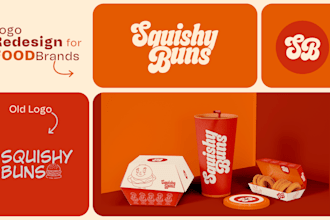 do logo redesign for restaurant, cafe or bakery with 3d mockup