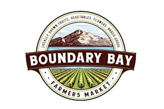design particular monogram farmers market logo