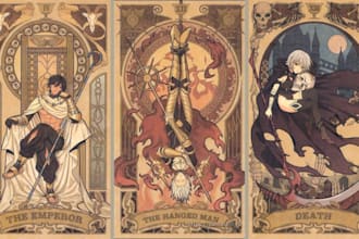 draw tarot card design tarot card illustration card game design oracle card box
