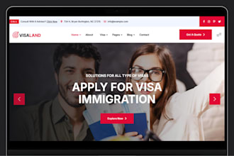design immigration website lawyer website visa application immigration website