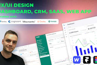 design intuitive and scalable saas, CRM, and web app UI UX in figma