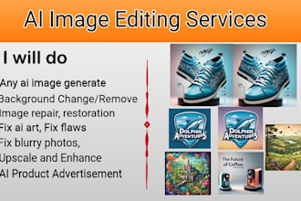 edit repair ai image, fix ai art, upscale, background change