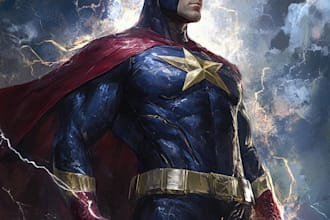 do comic book illustration, marvel comic superhero character