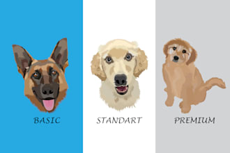 draw cartoon vector for your dog,cat and pet animal
