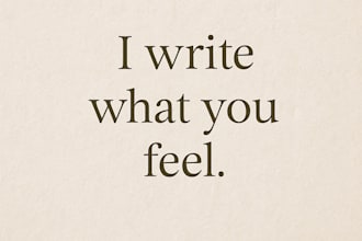 write an emotional message, letter, or short personal text
