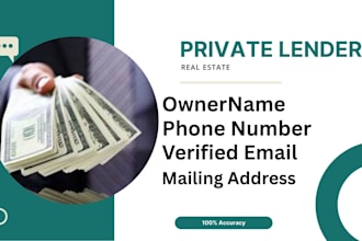 pull active private lenders and cash buyers leads