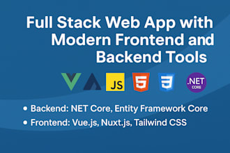 develop full stack web apps using dotnet core and modern frontend