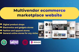 build multivendor ecommerce marketplace website using dokan or wcfm