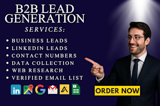 find email address, b2b lead generation, data collection, map scrapping for you
