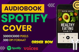 design professional audiobook spotify cover