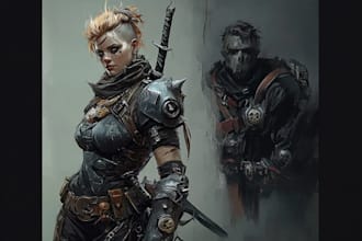 create a fantasy character concept art