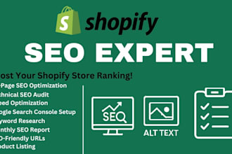 be your best shopify seo specialist to fix tags, alt text, shopify store audit