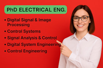 help in digital signals analysis image processing control systems engineering